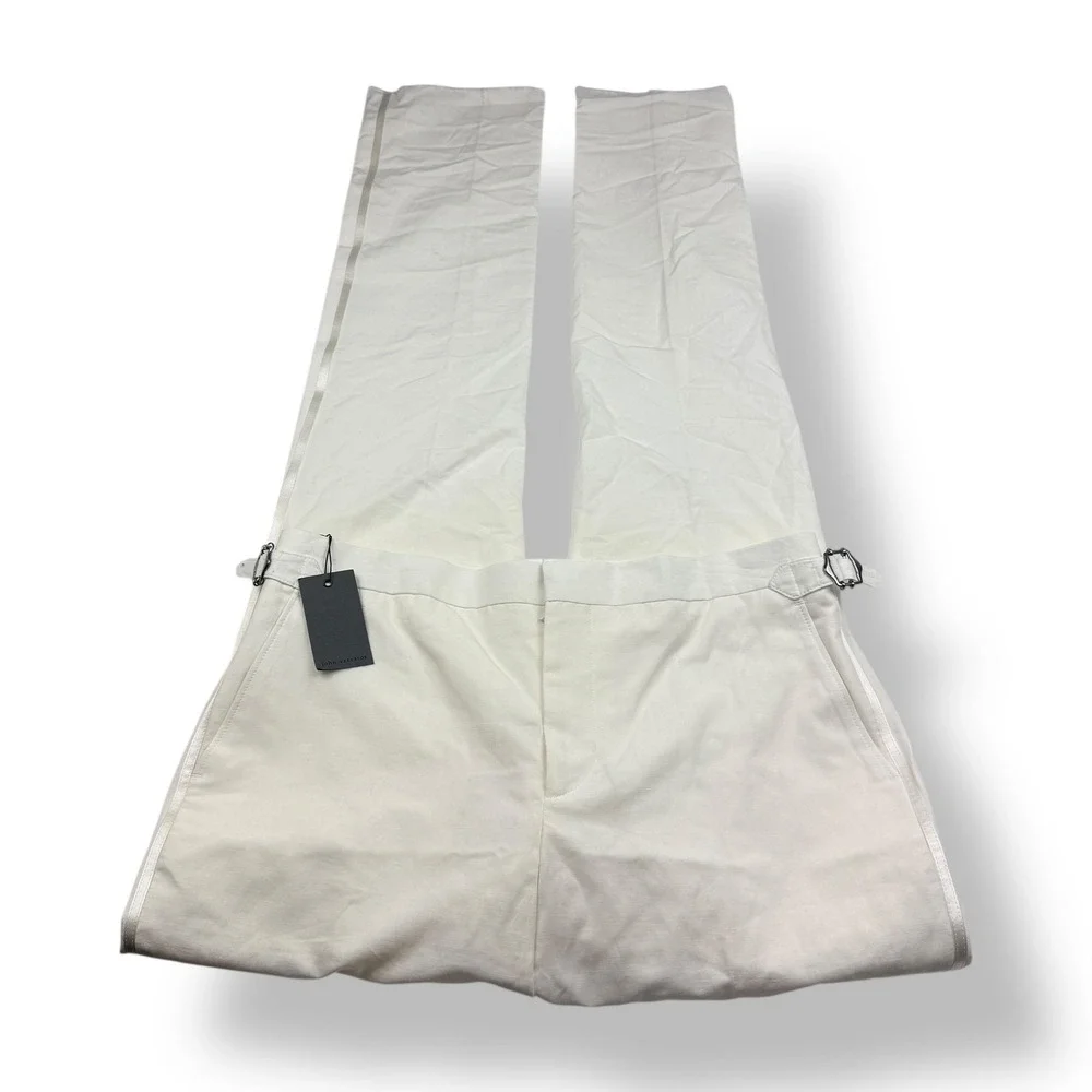 John‎ Varvatos Tuxedo Pants with Straps Cream Size 36x39 JVD356EFZA NWT
